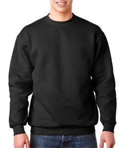 1102 Bayside Adult Blended Crew Neck Fleece Black