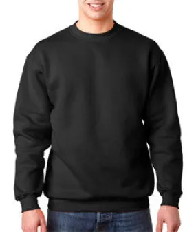 1102 Bayside Adult Blended Crew Neck Fleece Black