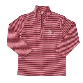 1/4 Zip Pullover - Red Baseball