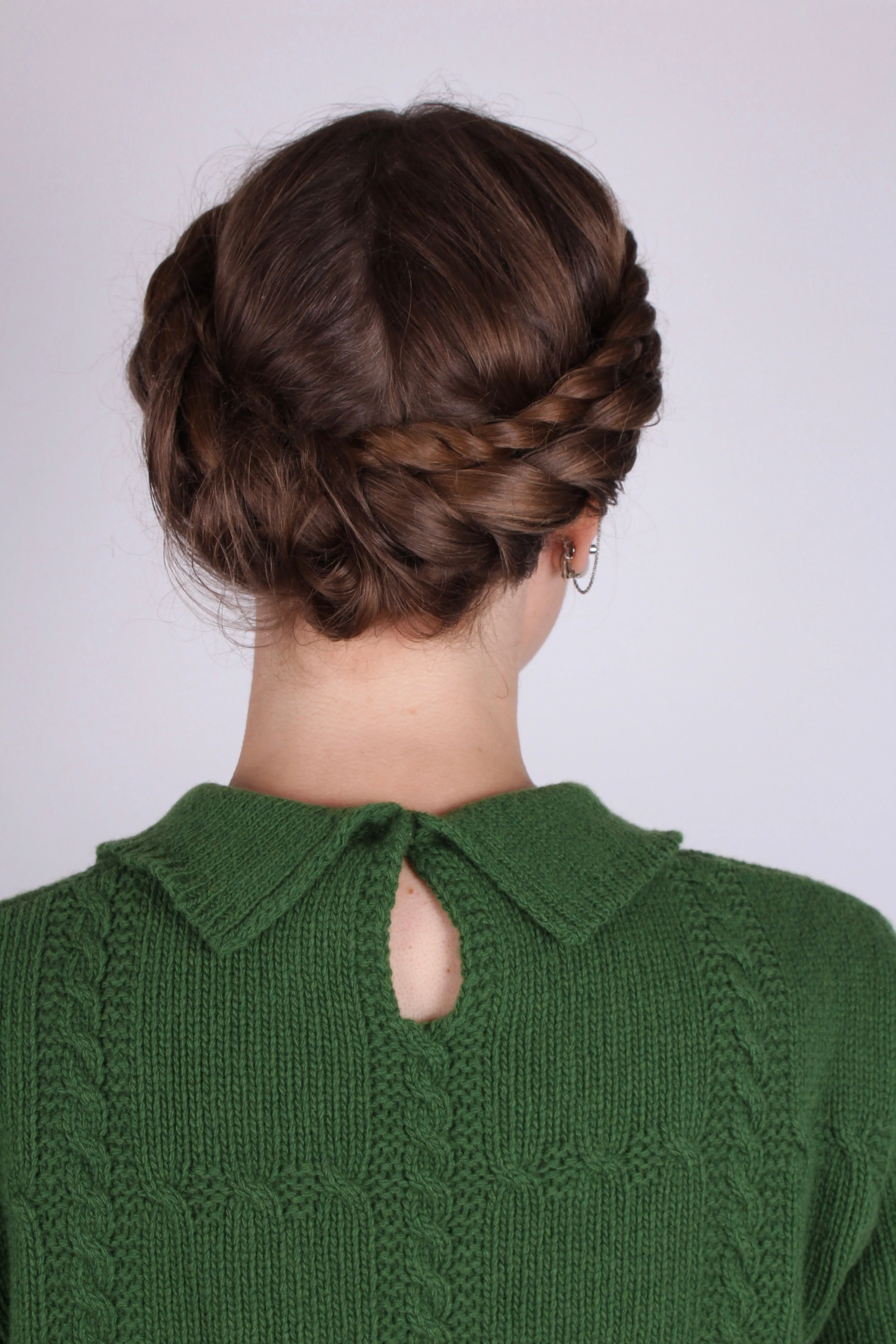 1940s vintage style pullover - Merino - Green - Gertrud