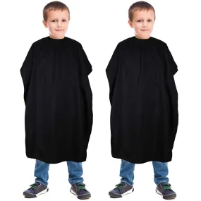 2 Pieces Kids Haircut Barber Cape Cover Hair Salon Cape Waterproof Hair Cutting Cape Styling Apron Shampoo Cape with Adjustable Snap Closure for Salon and Home, 47.3 x 31.5 Inch