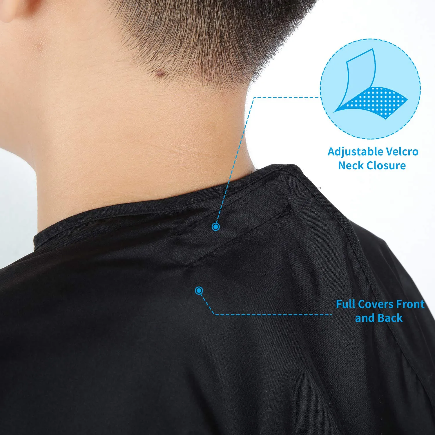 2 Pieces Kids Haircut Barber Cape Cover Hair Salon Cape Waterproof Hair Cutting Cape Styling Apron Shampoo Cape with Adjustable Snap Closure for Salon and Home, 47.3 x 31.5 Inch