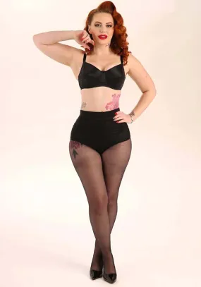 20 Denier Sheer Bow Back Seamed | TIGHTS