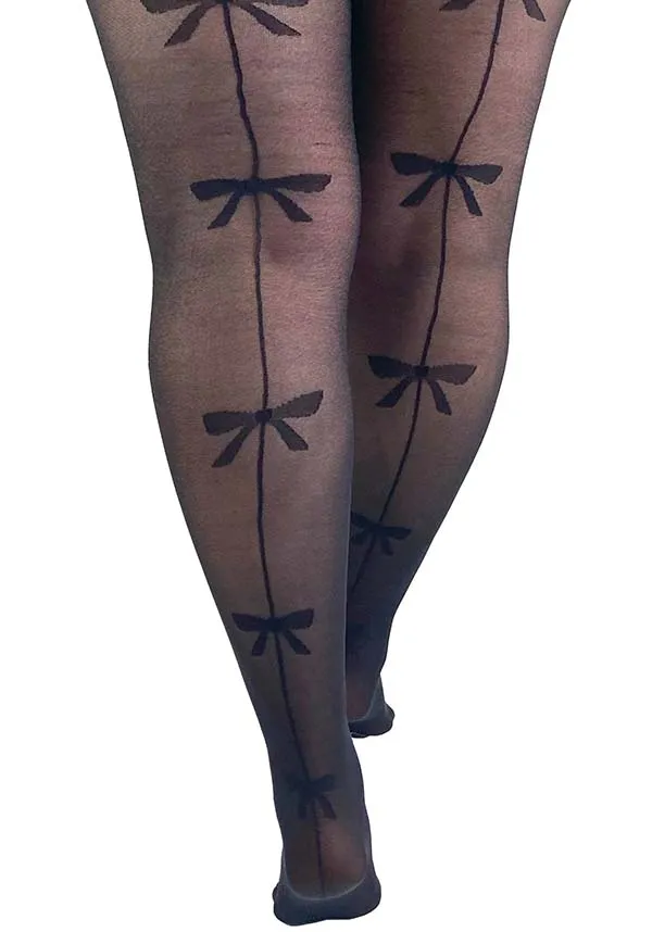 20 Denier Sheer Bow Back Seamed | TIGHTS