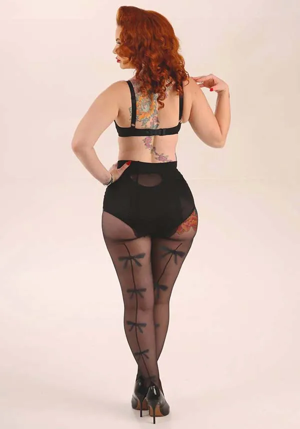 20 Denier Sheer Bow Back Seamed | TIGHTS