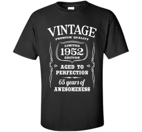 65th Birthday Gift T-Shirt Limited 1952 Edition