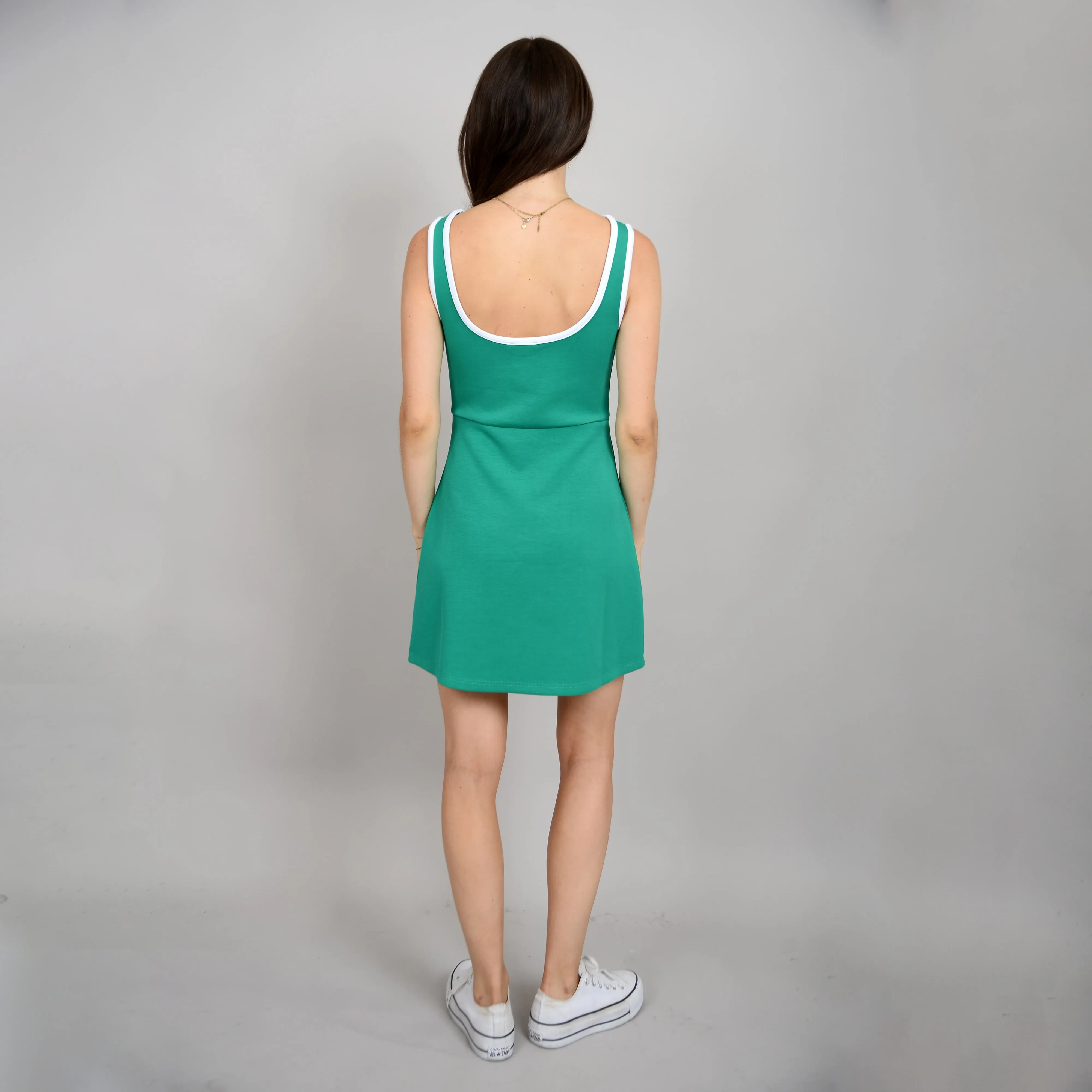 Alera Soft Knit Sleeveless Mini Dress • Green