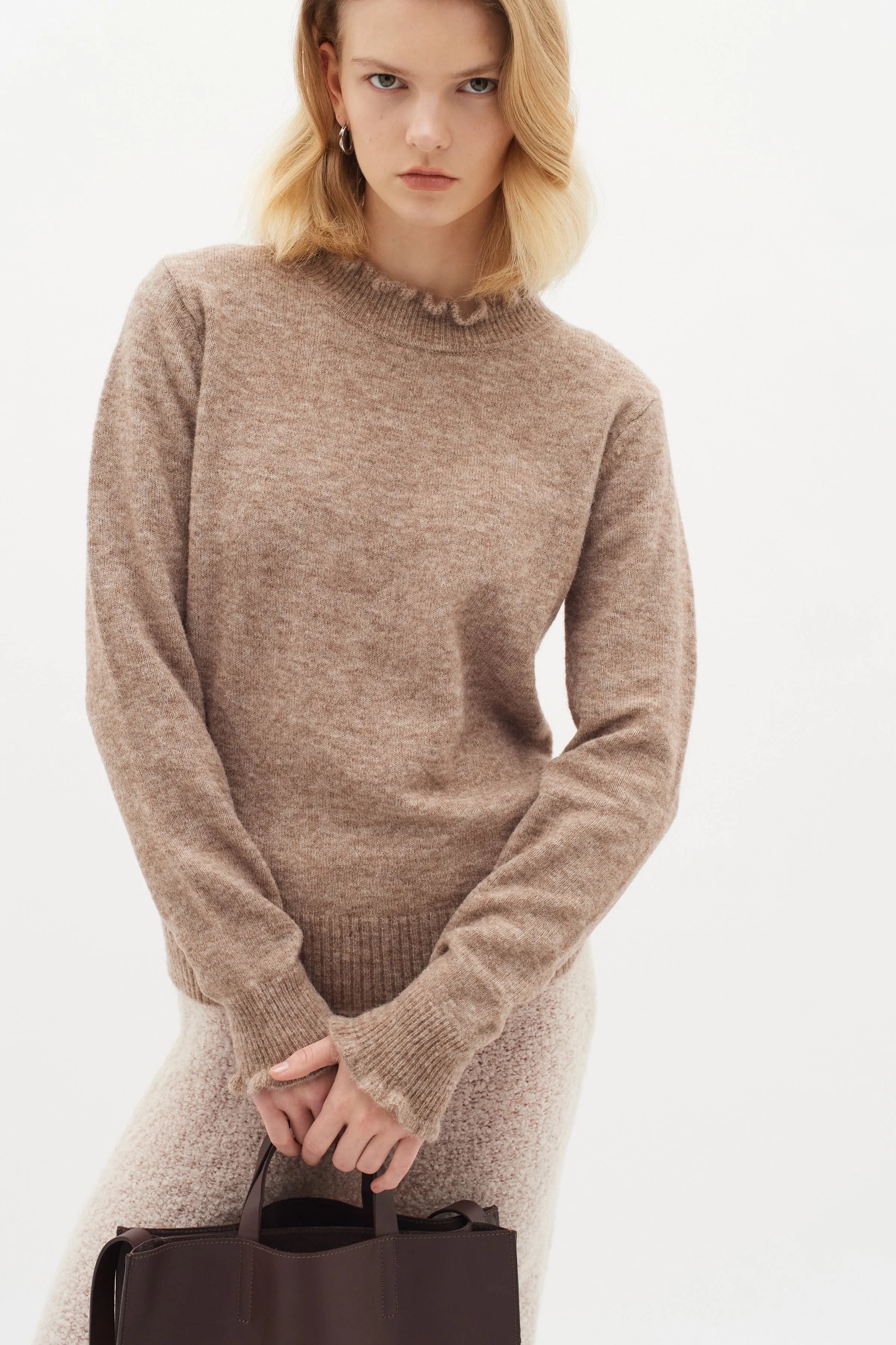 AnajaIW Pullover - Sandy Grey Melange
