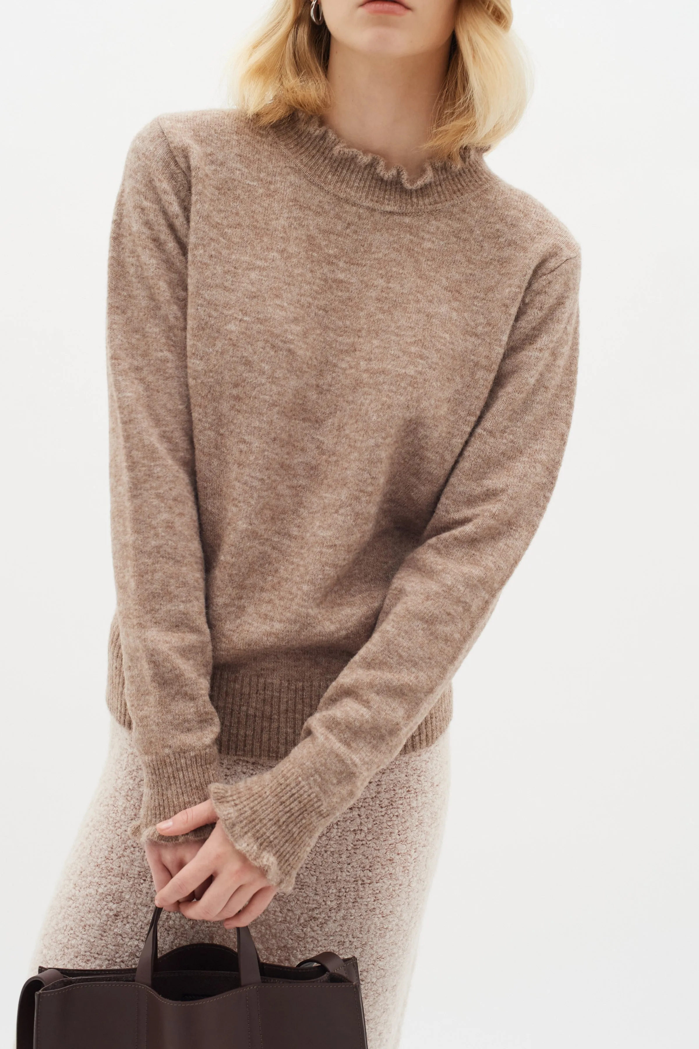 AnajaIW Pullover - Sandy Grey Melange