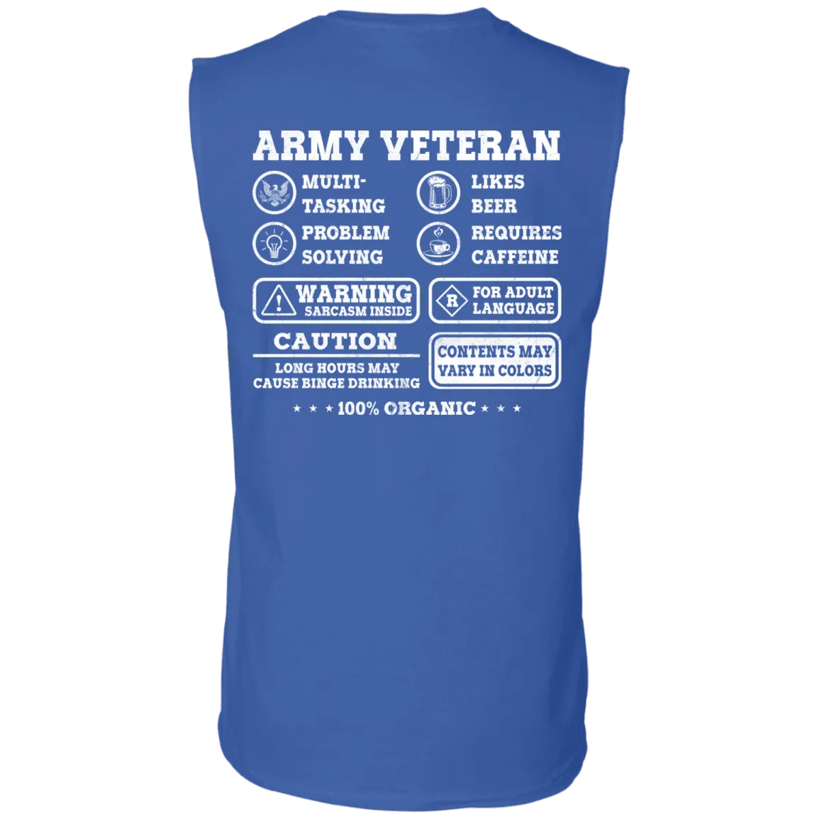 Army Veteran Multitasking Sarcasm Men Back T Shirts