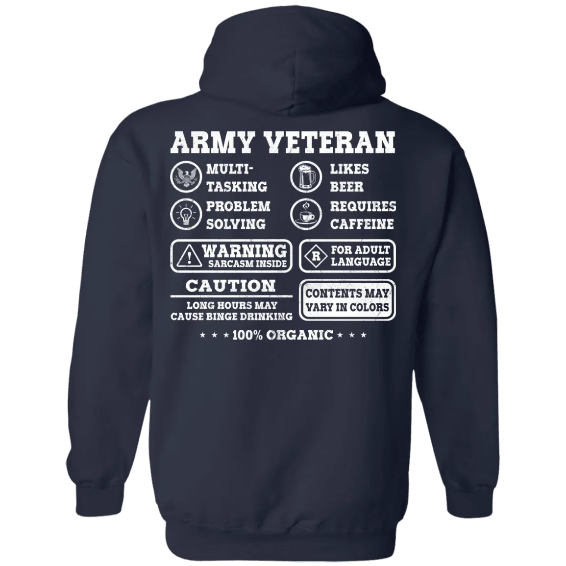 Army Veteran Multitasking Sarcasm Men Back T Shirts