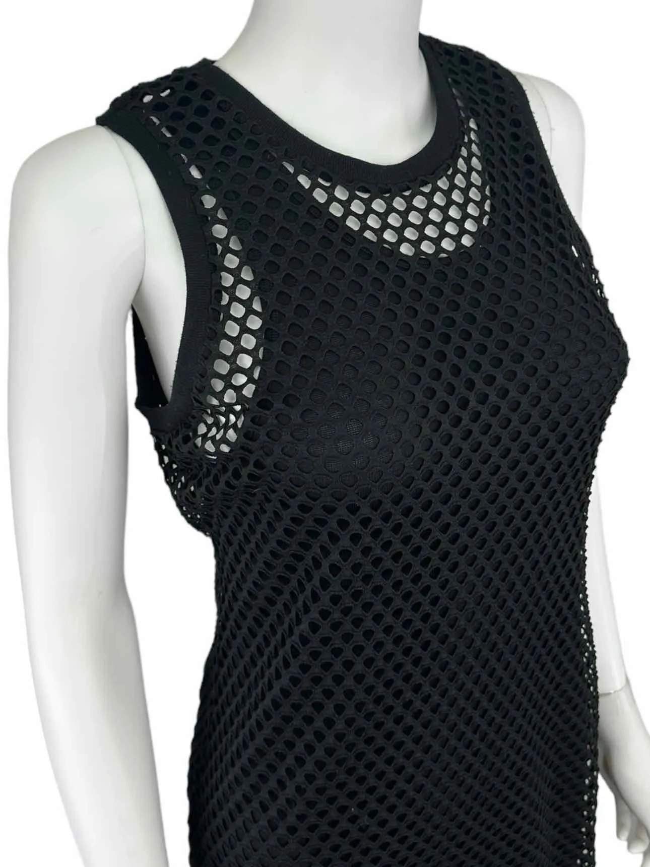 art dept. Black Open Knit Midi Dress Size S