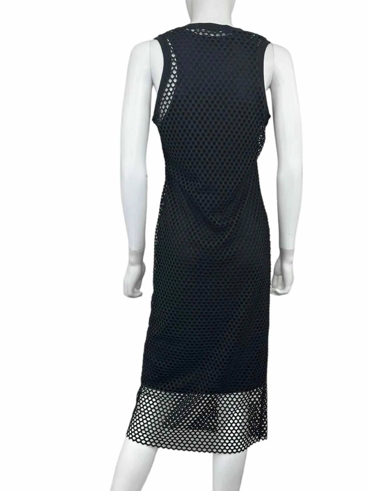 art dept. Black Open Knit Midi Dress Size S