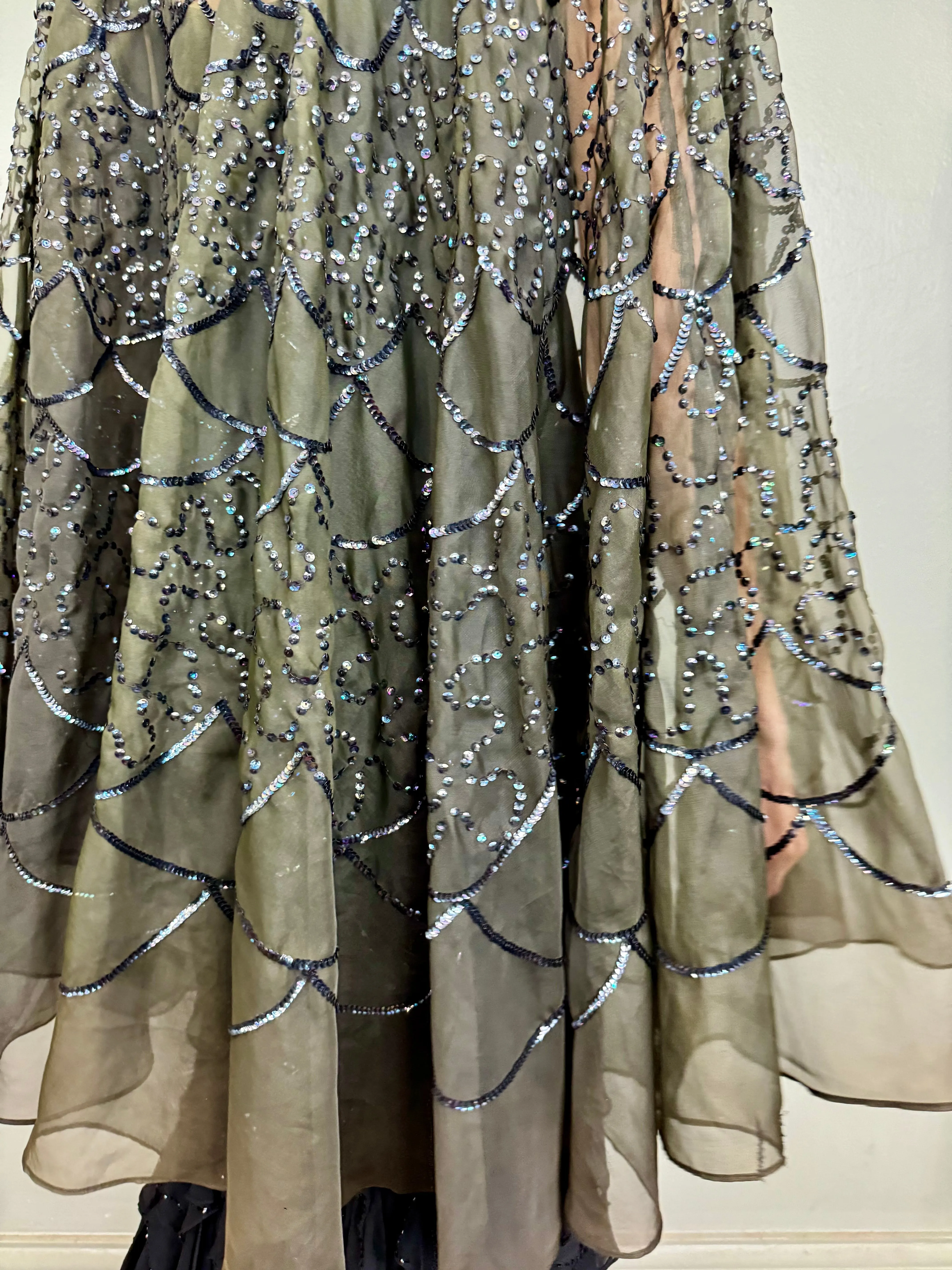 Ashton, 20s organza and sequins cape