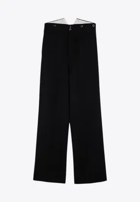 Barathea Wide Wool Pants