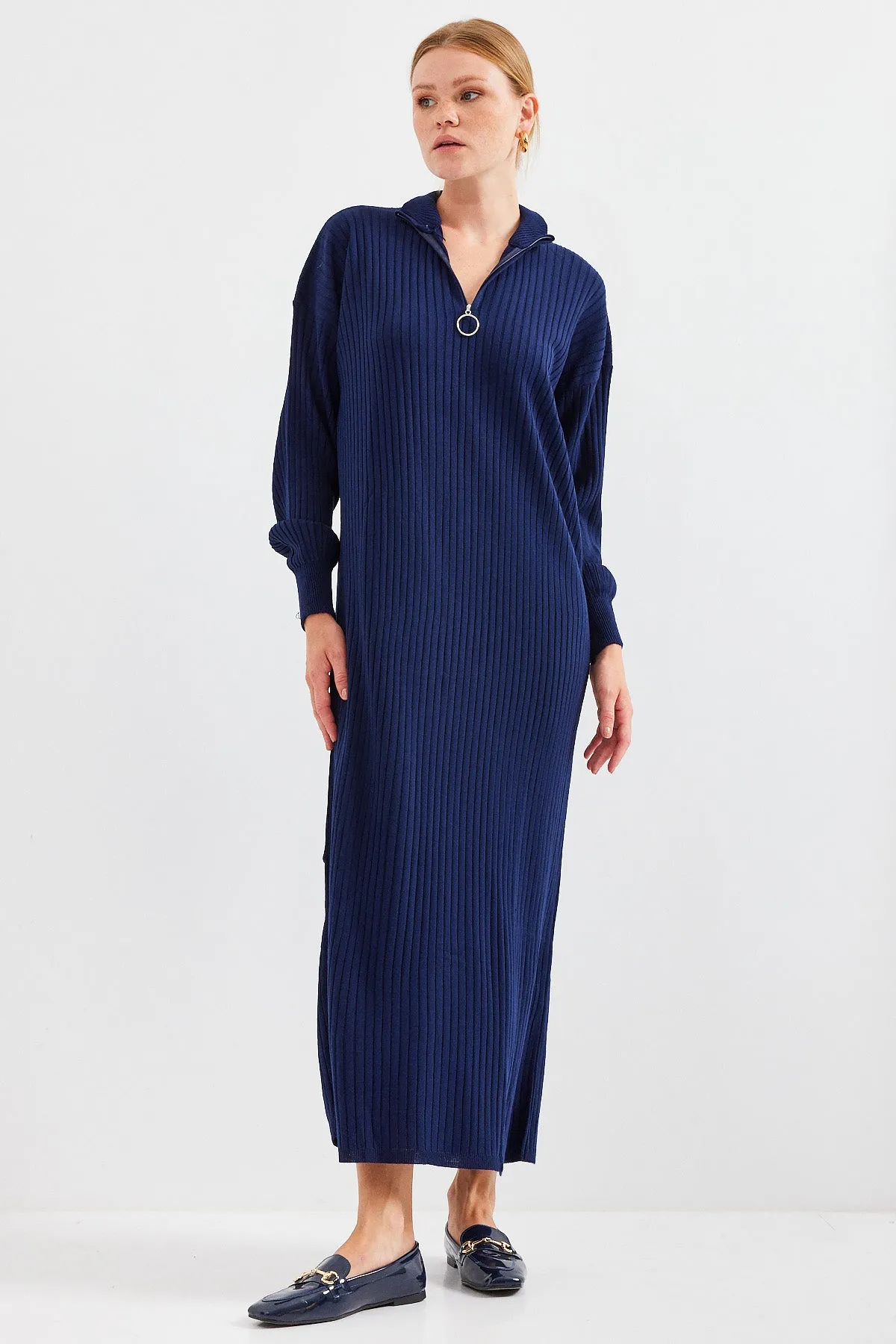 BGD Women Knit Dress - Dark Blue - Avondale