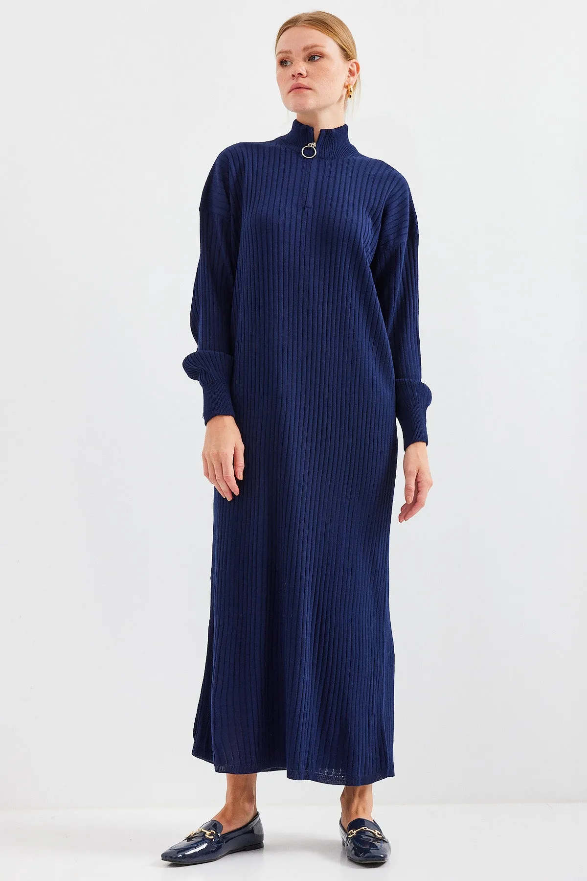 BGD Women Knit Dress - Dark Blue - Avondale