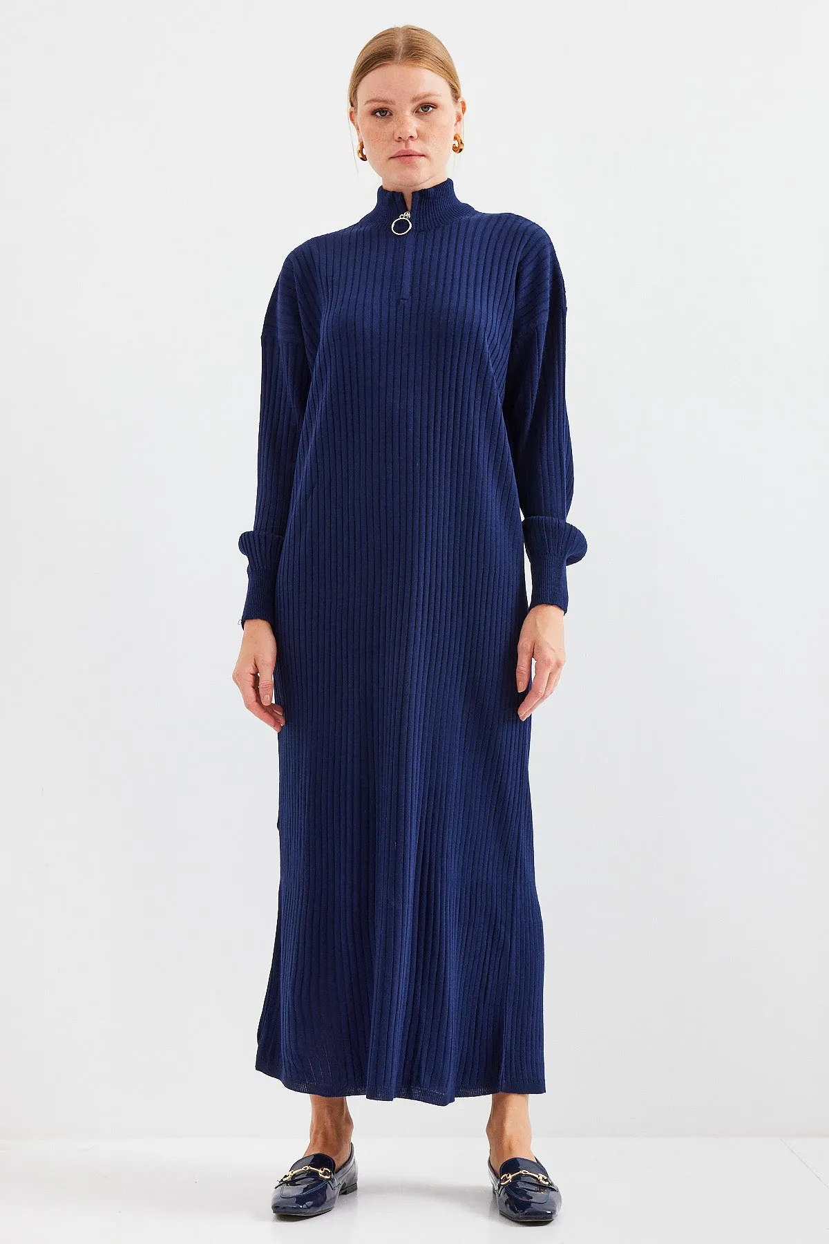 BGD Women Knit Dress - Dark Blue - Avondale