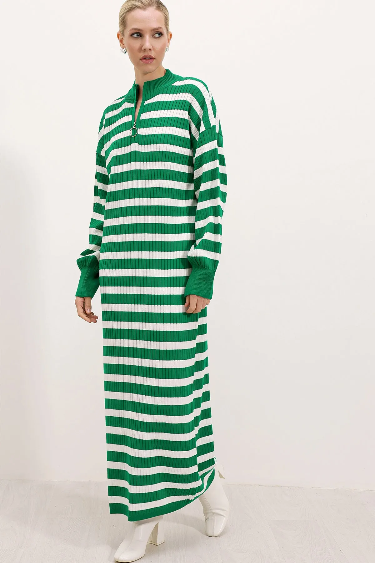 BGD Women Knit Dress - Dark Green - Avondale