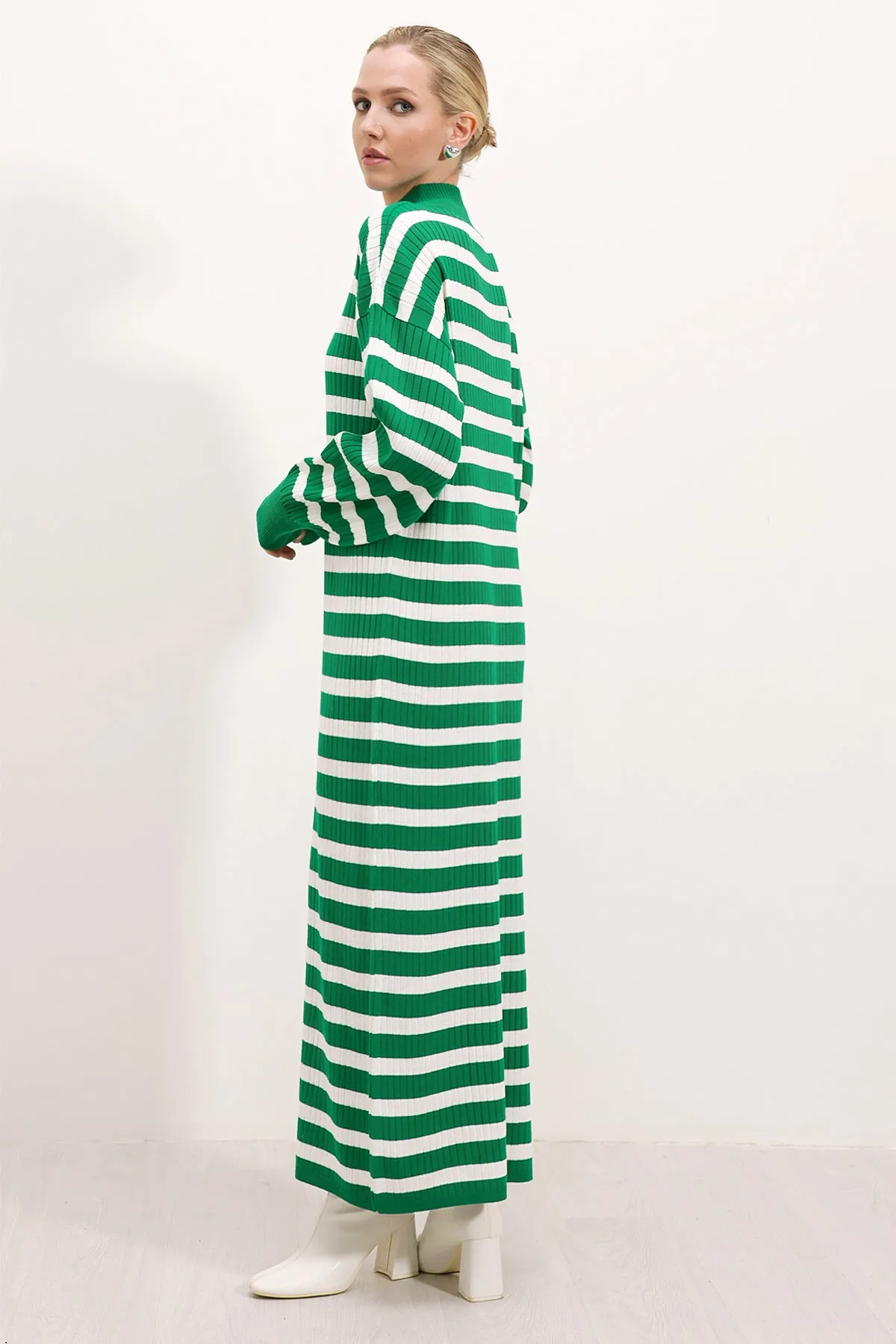 BGD Women Knit Dress - Dark Green - Avondale