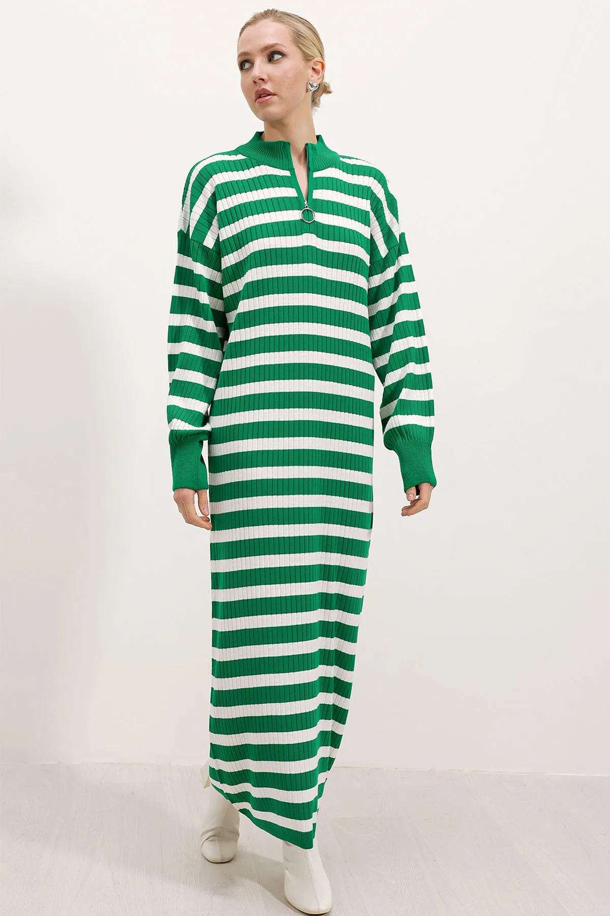 BGD Women Knit Dress - Dark Green - Avondale