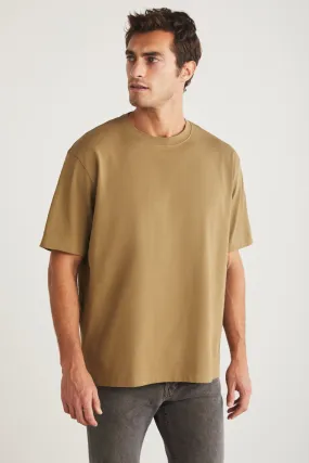 Blas Men's Basic Oversiz 100 %Cotton Organic Cotton Knitting Bicycle Camel T-shirt