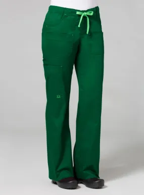 Blossom Utility Cargo Pant XS-5XL by Maevn / Hunter/Light Green Trim