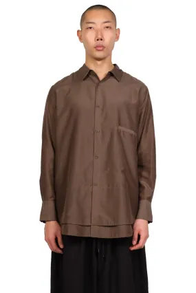 Brown Double Layered Shirt