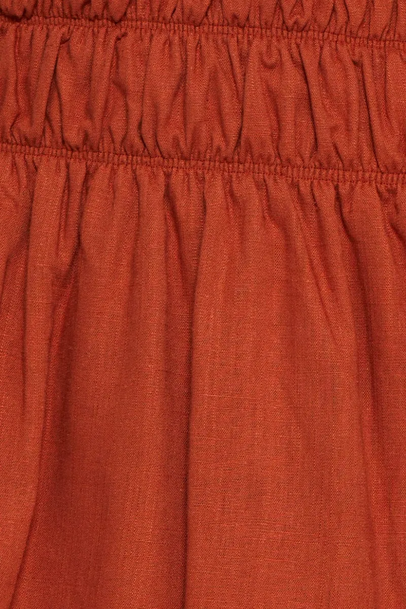 Brown Mini Skirt High Rise