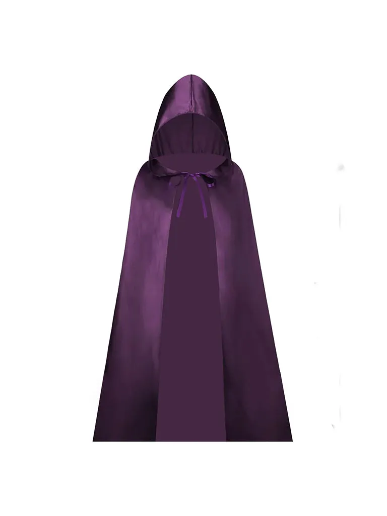 Childrens Hooded Satin Cape Dresses