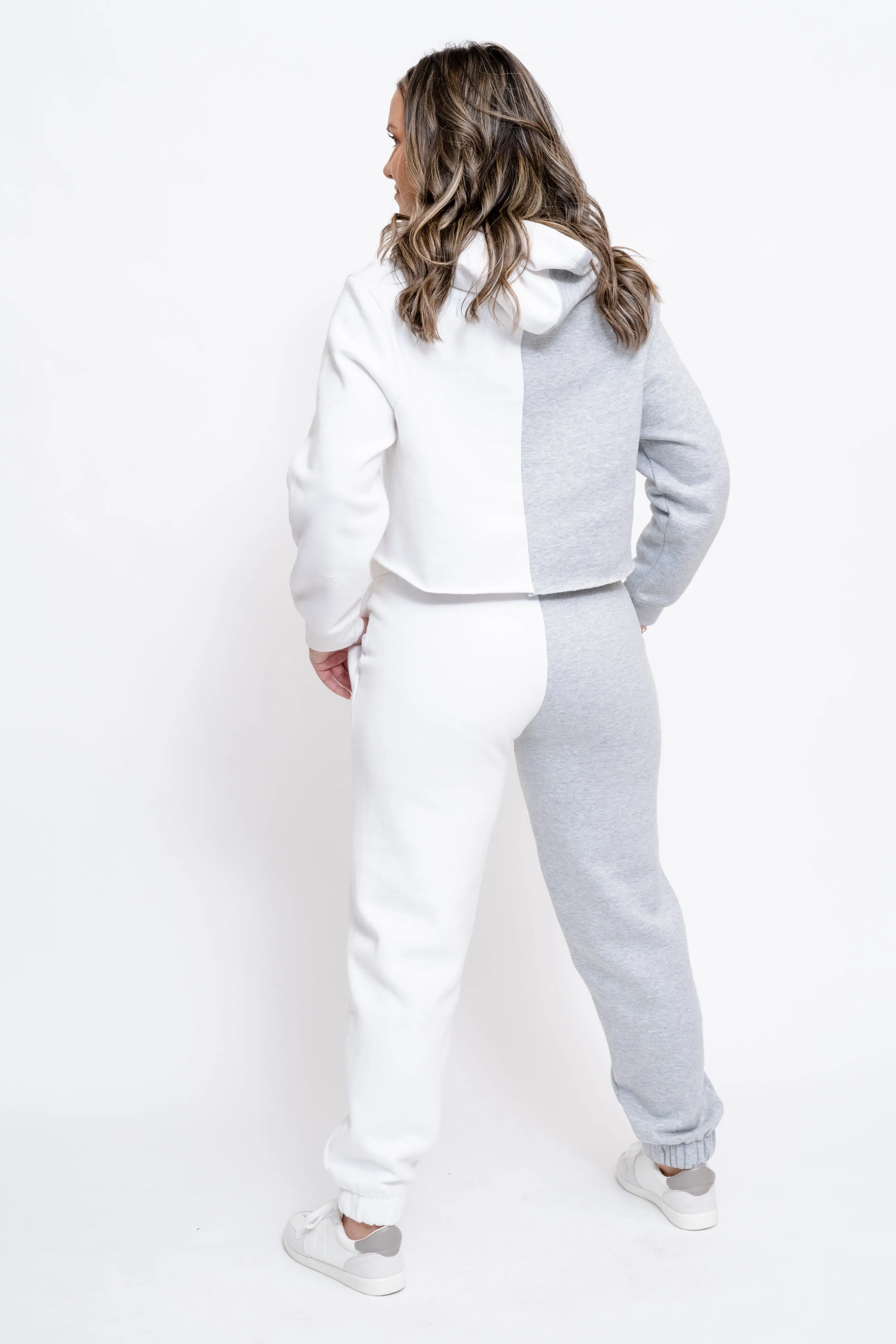 Colorblock Set – Cropped Hoodie