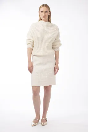 COTTON-BLEND BOUCLE MINI SKIRT DARLINGTON