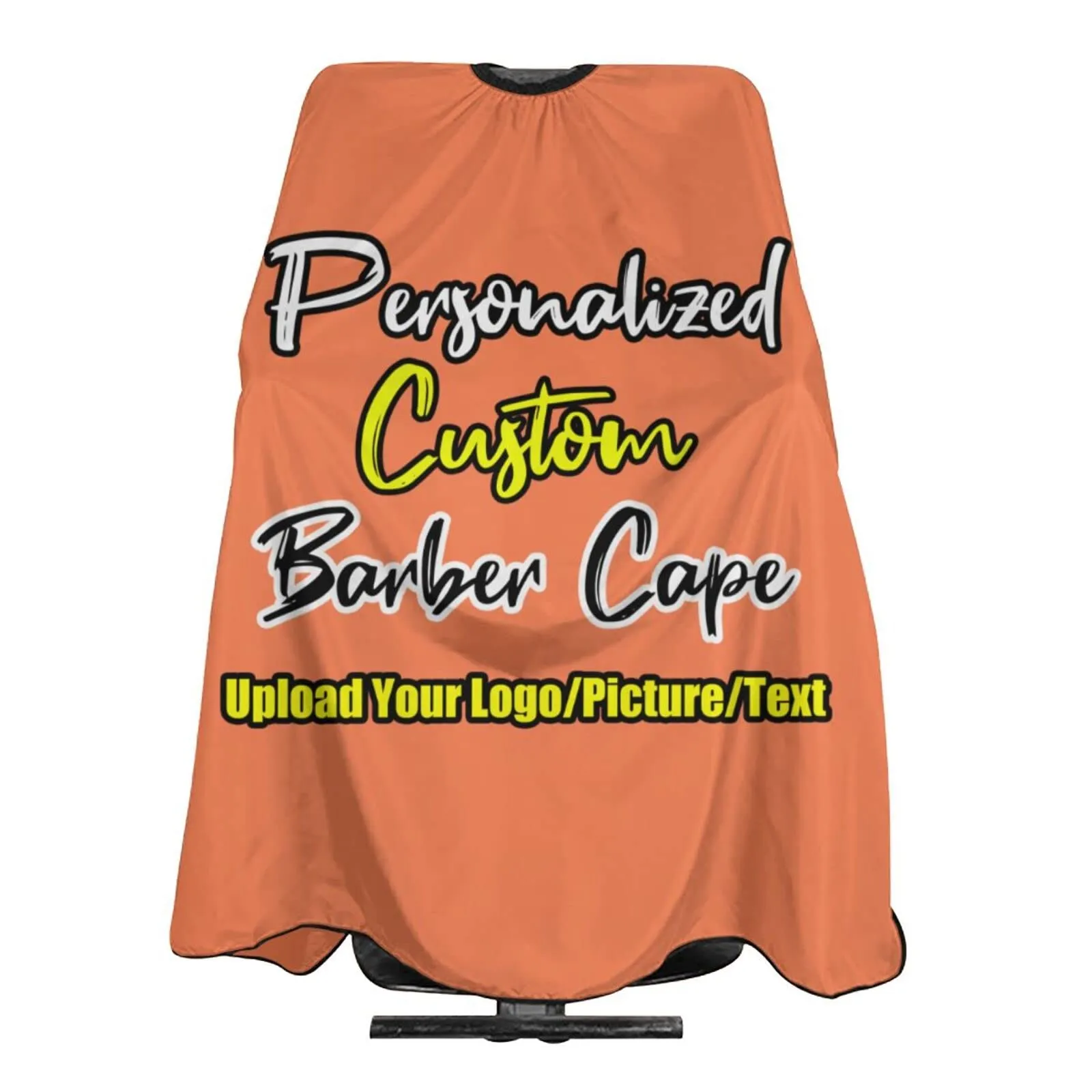 Customizable Photo Logo Haircut Barber Cape for Men, Personalized Professional Salon Cape with Your Message, Customized Hairdresser Cape for Adults, Large Cape for Hair Cutting Coral