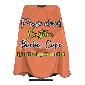 Customizable Photo Logo Haircut Barber Cape for Men, Personalized Professional Salon Cape with Your Message, Customized Hairdresser Cape for Adults, Large Cape for Hair Cutting Coral