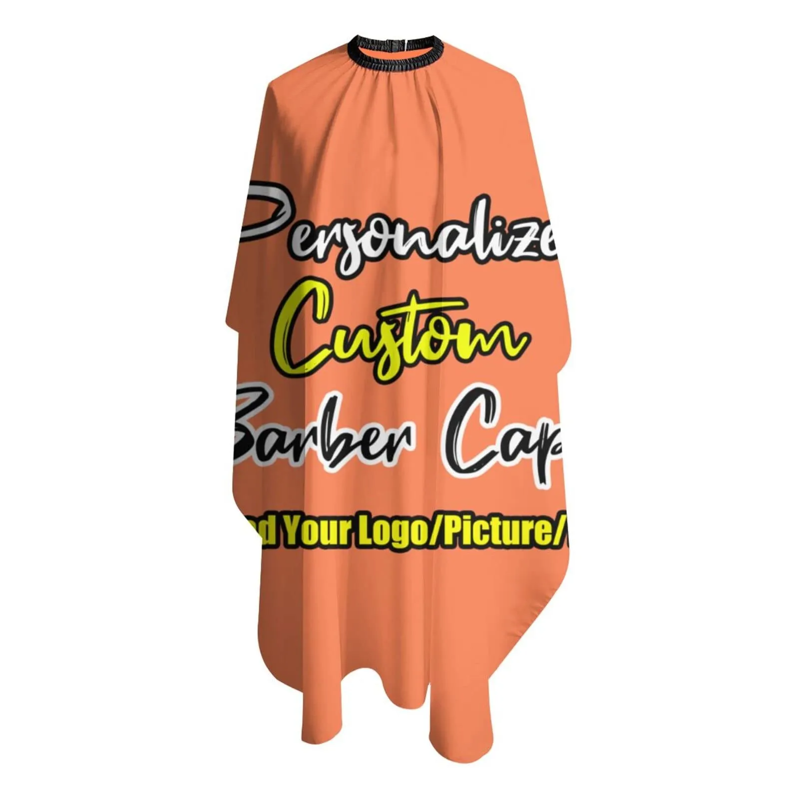 Customizable Photo Logo Haircut Barber Cape for Men, Personalized Professional Salon Cape with Your Message, Customized Hairdresser Cape for Adults, Large Cape for Hair Cutting Coral