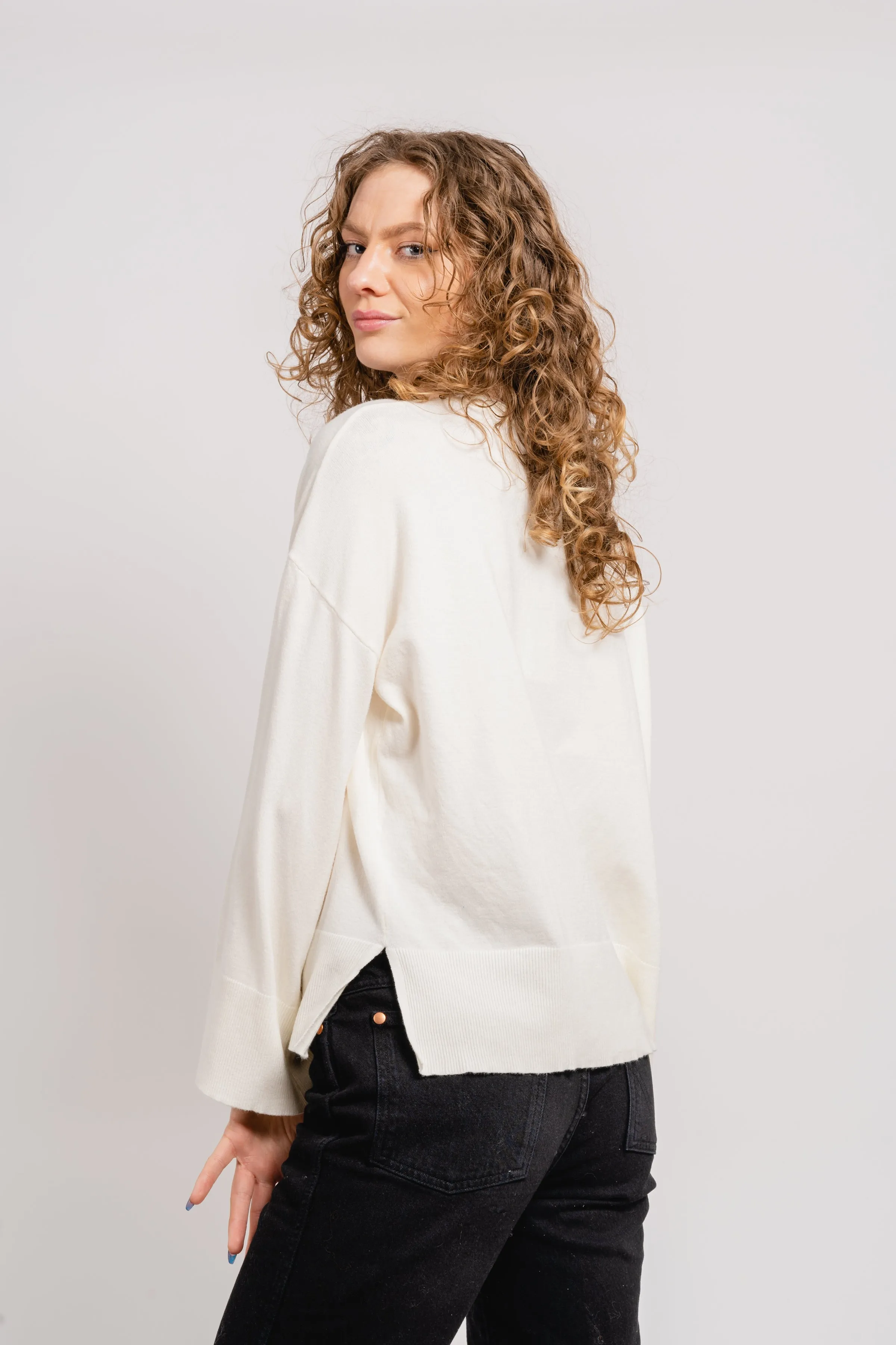 Dalinda Rachelle Pullover - Egret