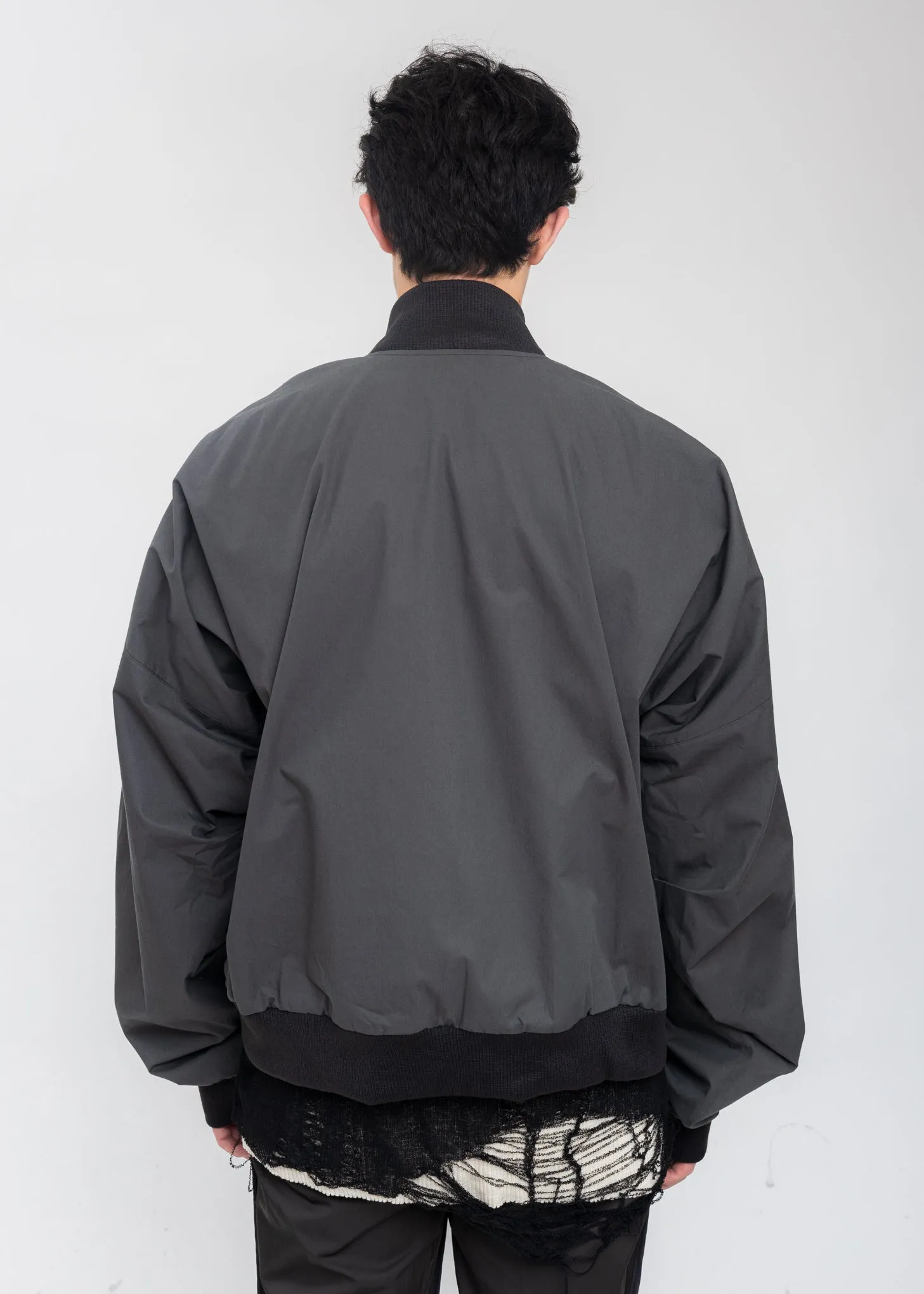 Dark Grey Cotton Bomber