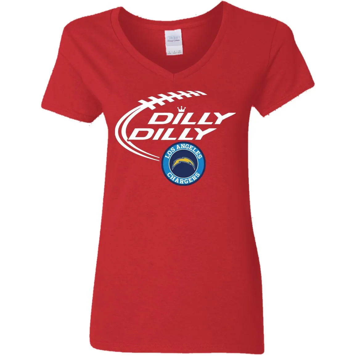 Dilly Dilly Los Angeles Chargers Nfl Football Women V-Neck T-Shirt