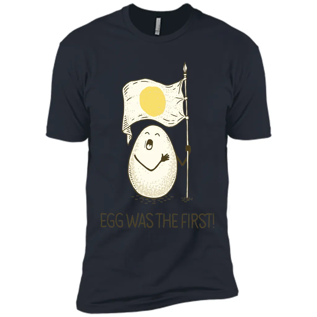 EGG WAS THE FIRST! Cartoon graphic T-Shirt