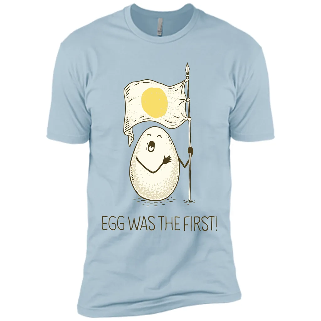 EGG WAS THE FIRST! Cartoon graphic T-Shirt