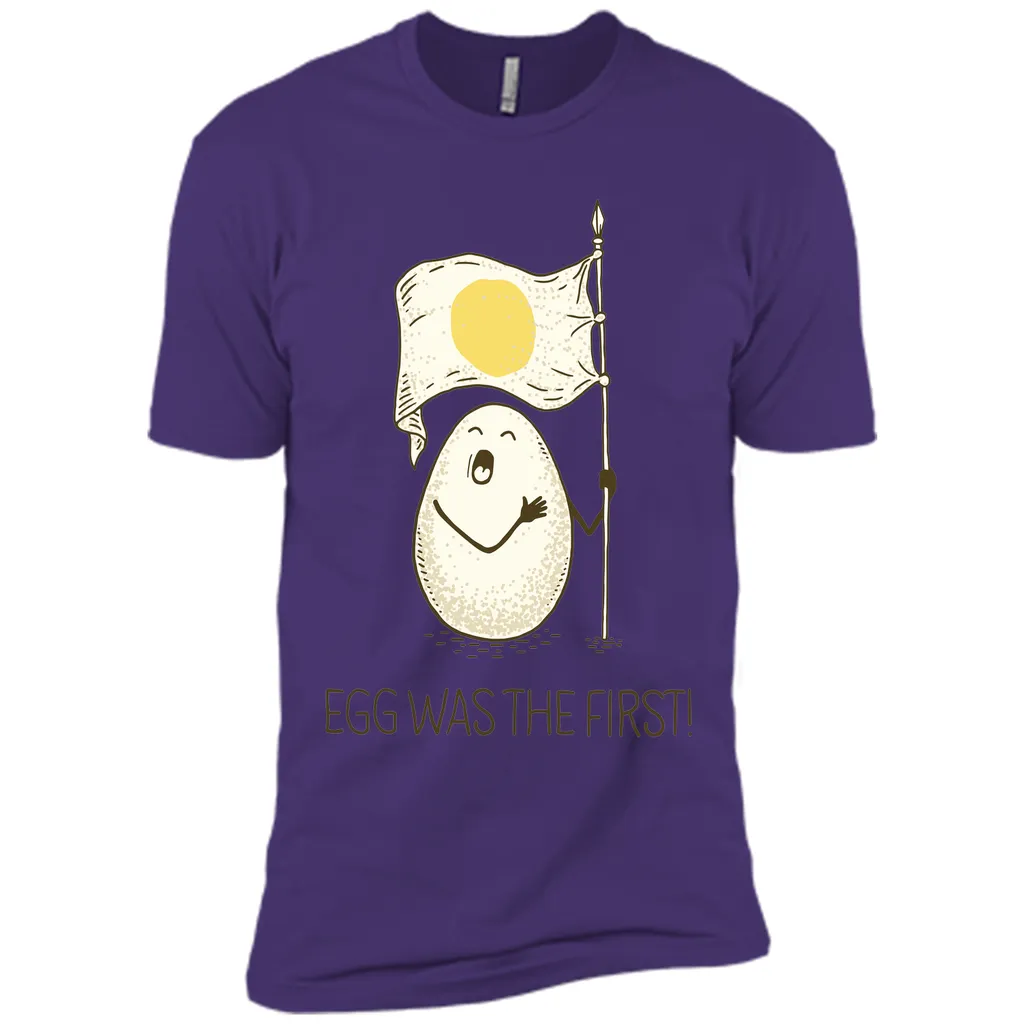 EGG WAS THE FIRST! Cartoon graphic T-Shirt