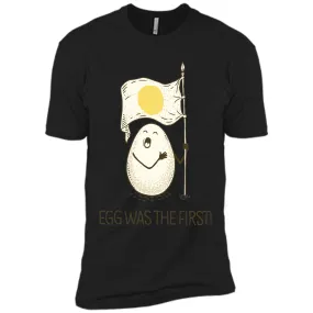 EGG WAS THE FIRST! Cartoon graphic T-Shirt