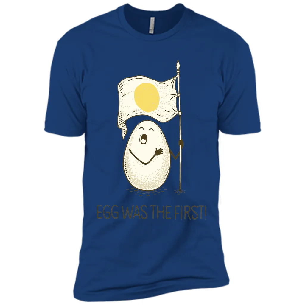 EGG WAS THE FIRST! Cartoon graphic T-Shirt