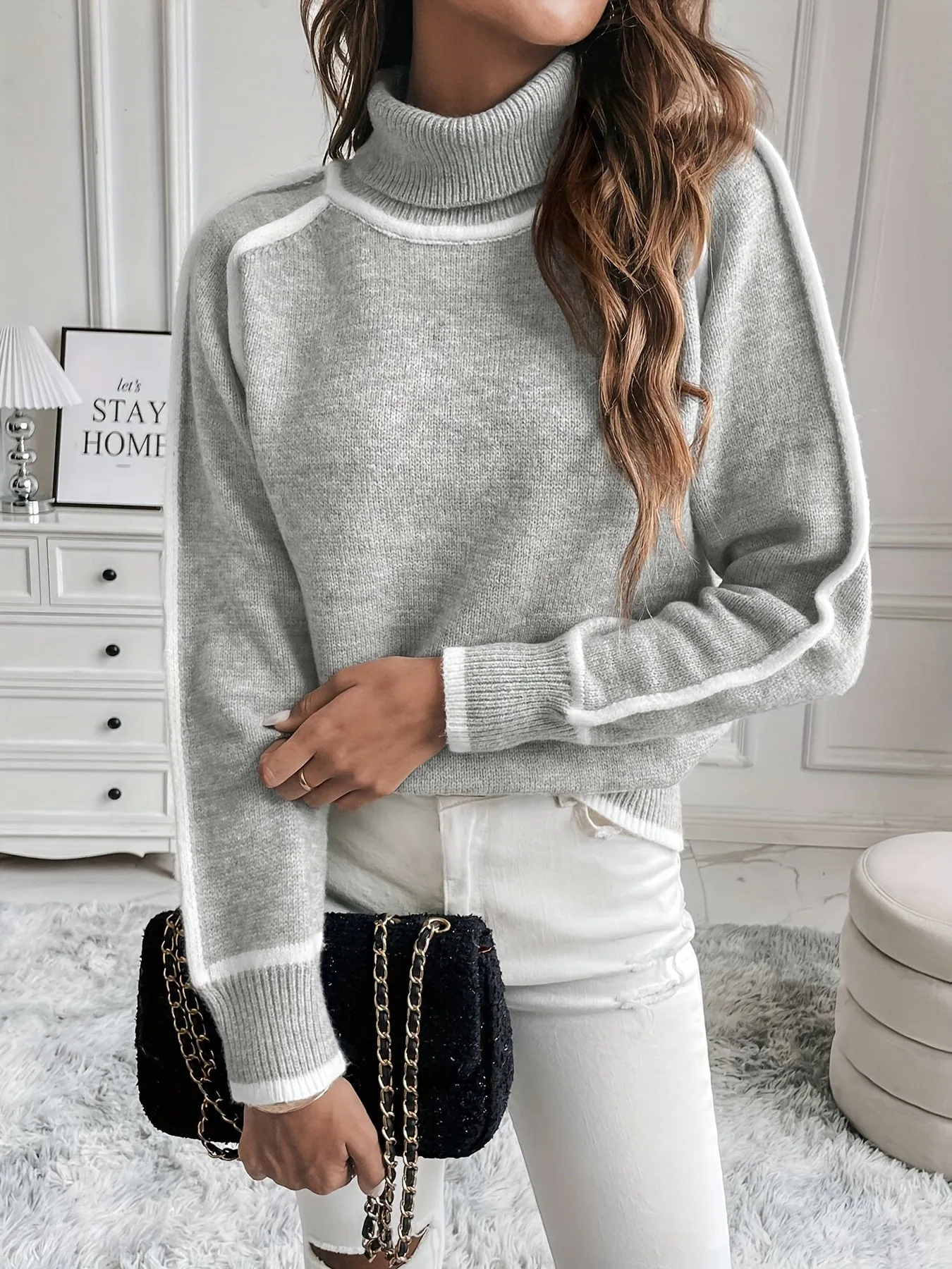 Emma Rollkragenpullover | Warmer Strickpullover für Damen