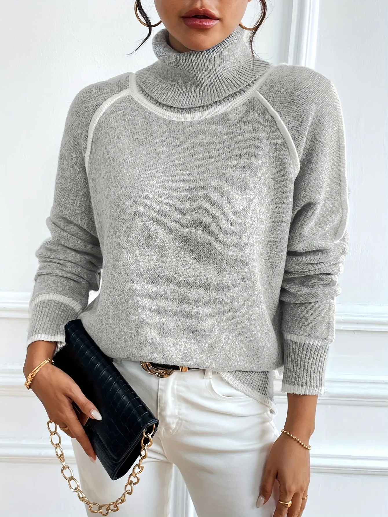 Emma Rollkragenpullover | Warmer Strickpullover für Damen