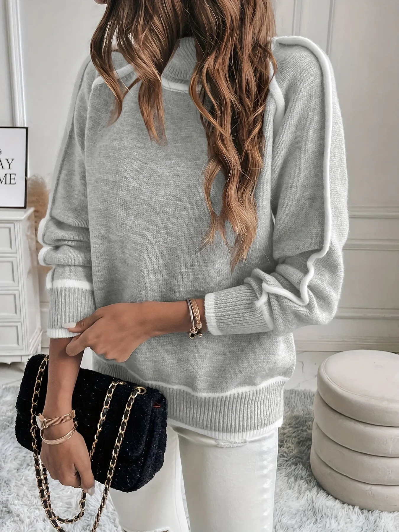 Emma Rollkragenpullover | Warmer Strickpullover für Damen