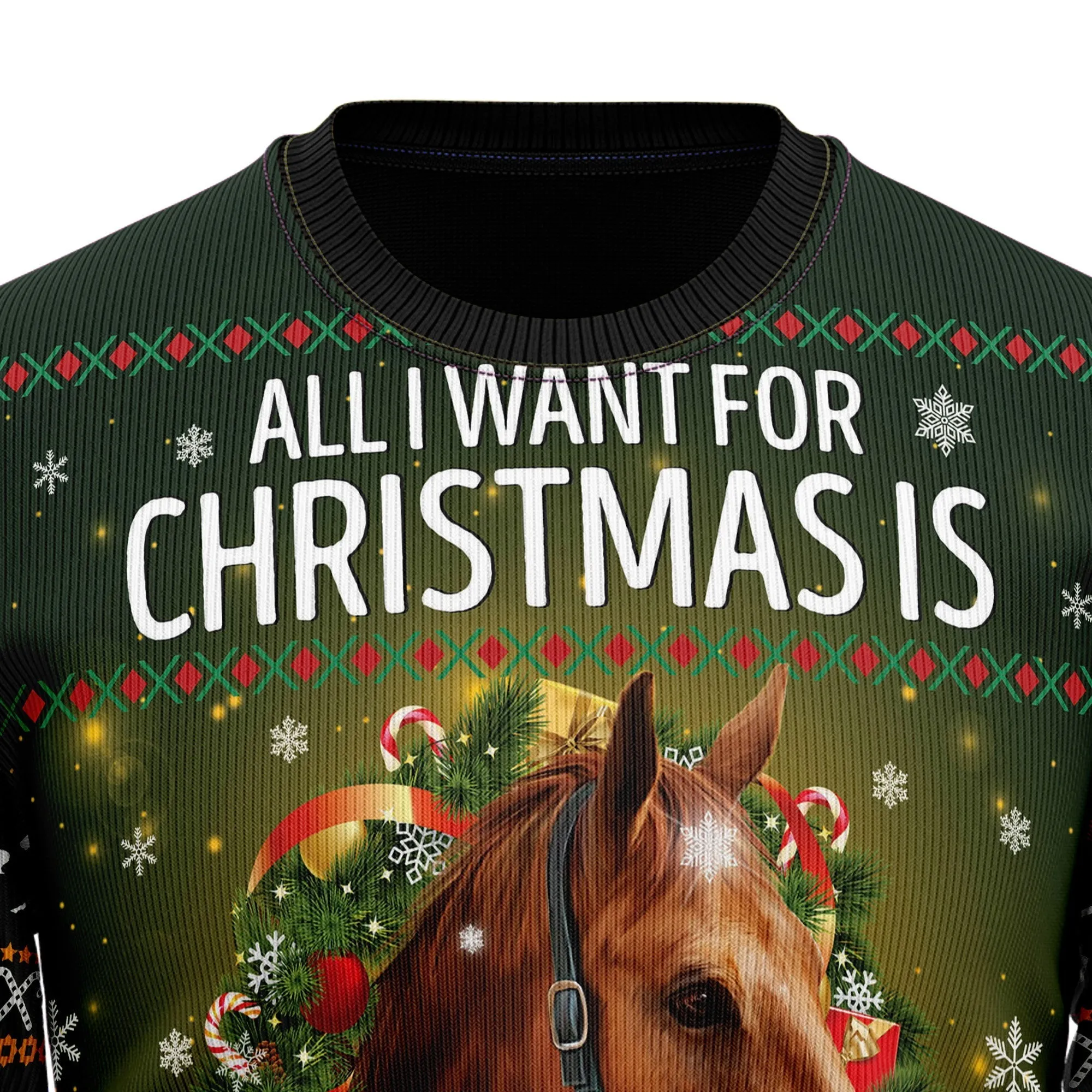 Festive Ugly Christmas Sweater JulesRoche All-Over Print Warm Jumper