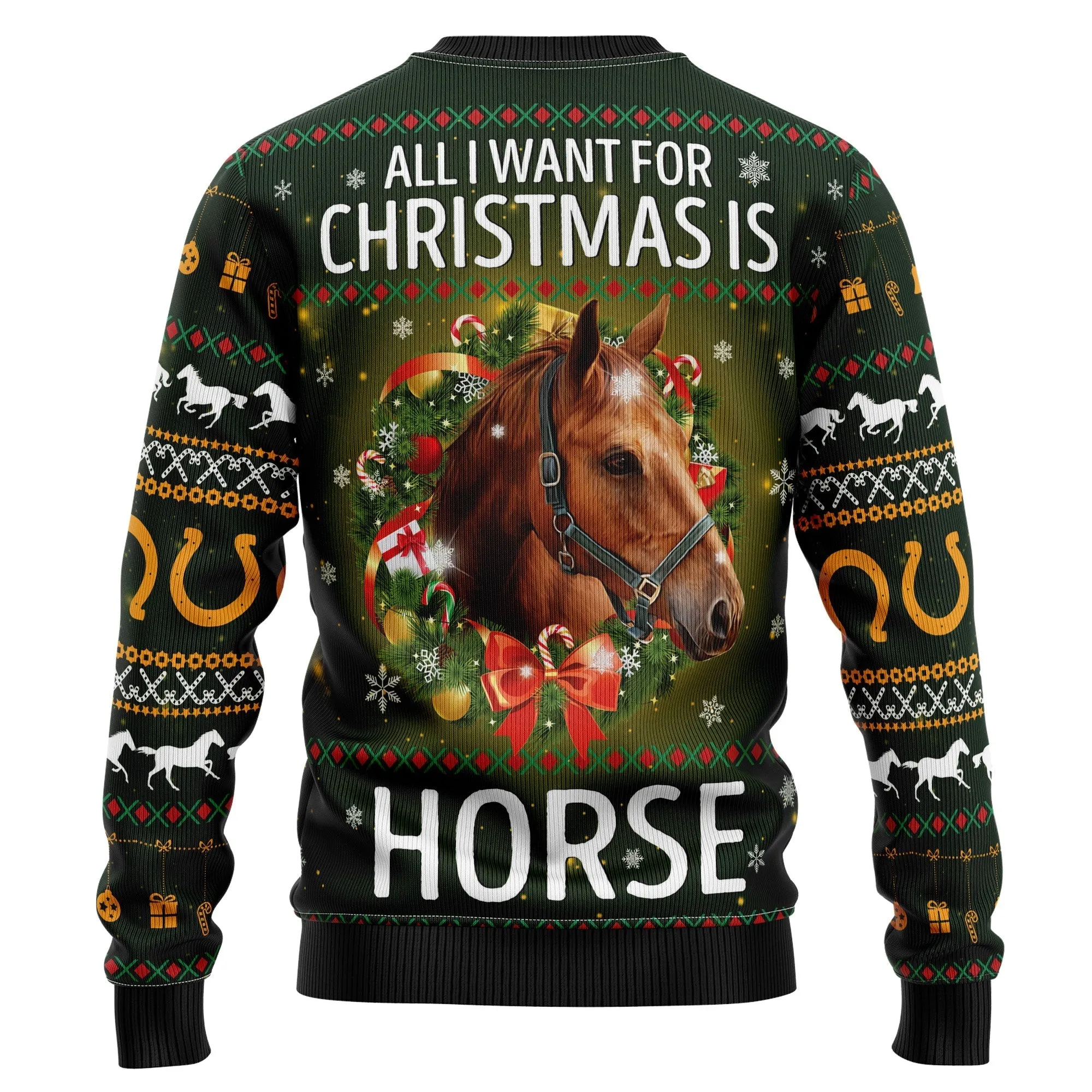 Festive Ugly Christmas Sweater JulesRoche All-Over Print Warm Jumper