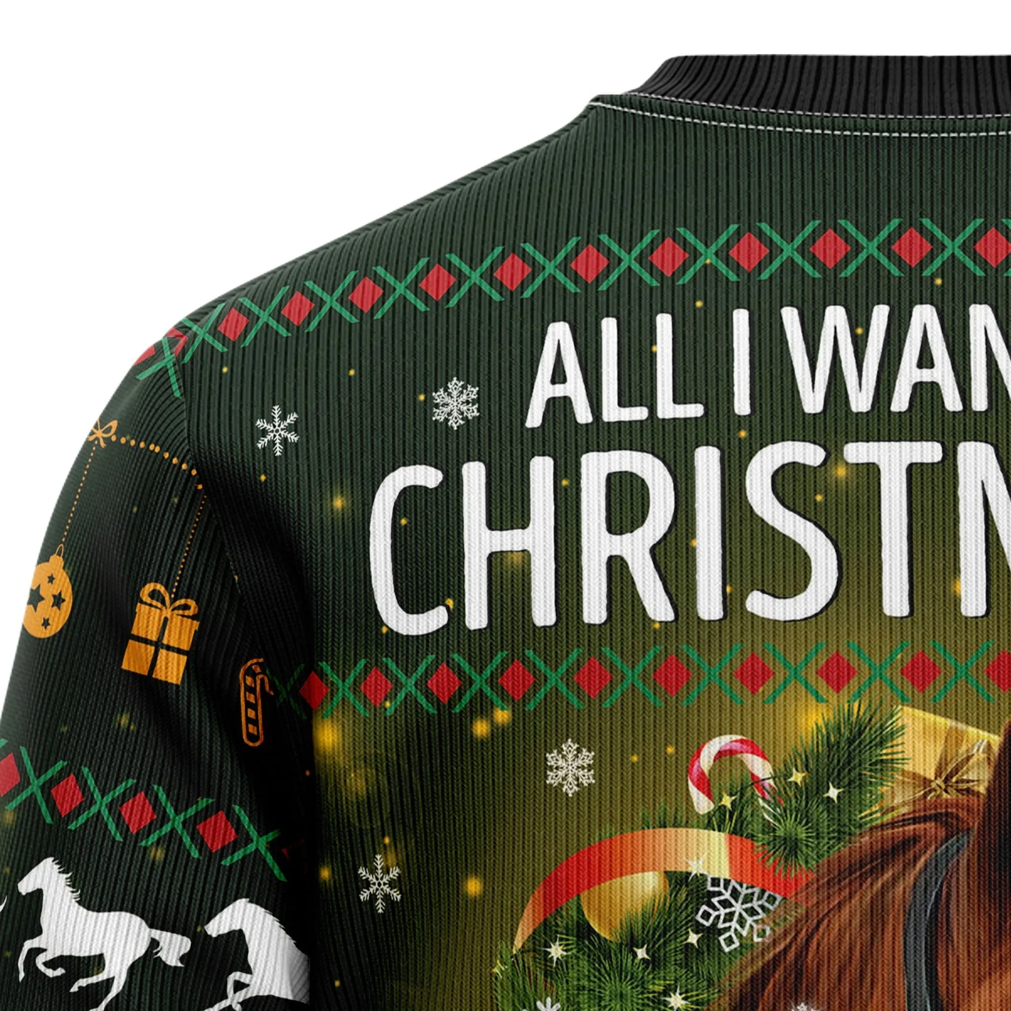 Festive Ugly Christmas Sweater JulesRoche All-Over Print Warm Jumper