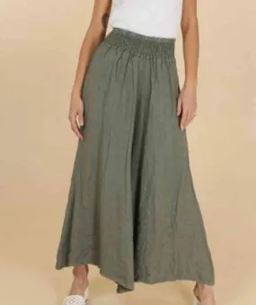 Flared Linen Pants
